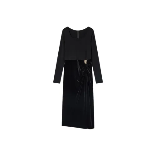 YINER GoodLand Black Женские Длинные Рукава Платья