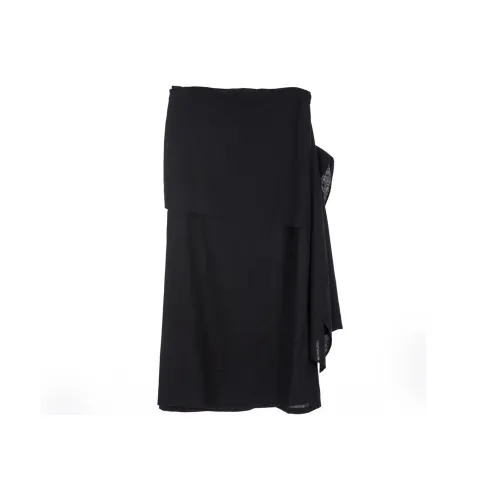 Yohji Yamamoto Черные Женские Повседневные Длинные Юбки