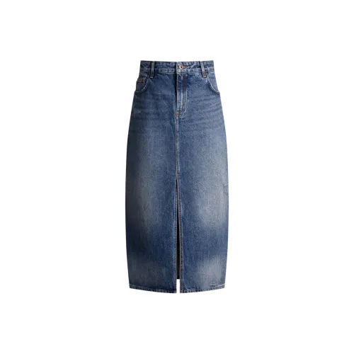 Hugo Boss Denim Long Skirt Women's Blue Hugo Boss Деним Длинная Юбка Женская Синяя