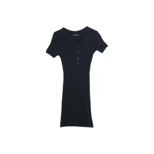 A21 Black Женские Короткие Платья с Рукавами