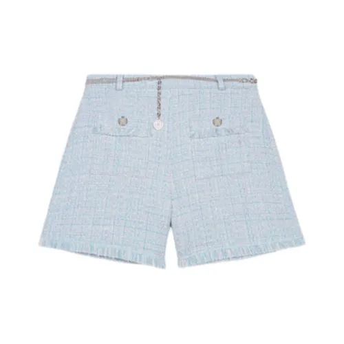 Maje Повседневные шорты женские небесно-голубого цвета