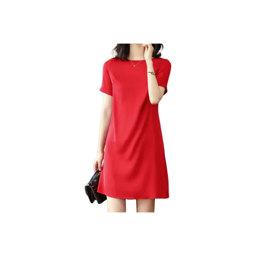 H YXIANG Короткое платье с короткими рукавами женское