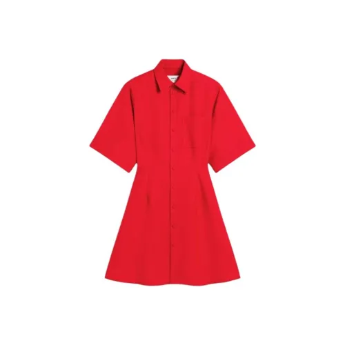 AMIPARIS Короткий рукав Платье Женское POPPY Красный
