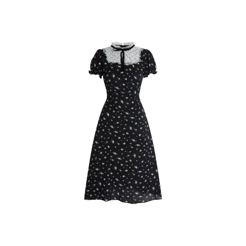 Local Gal Короткий рукав Платье Женское Черное