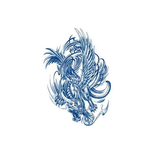 LIEJI Панель BEAST Ascending Liuyun Травяные Временные Татуировки