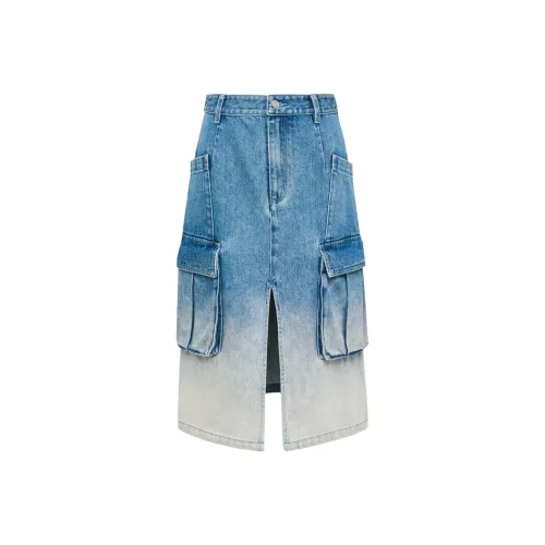 Lost In Echo Denim Long Skirt Women's