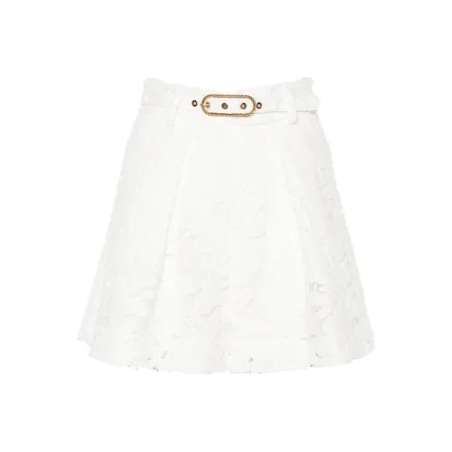 Zimmermann SS24 Повседневные шорты Женские Айвори Белый