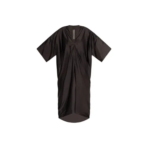 RICK OWENS Умбра Женские Длинные Платья с Рукавами