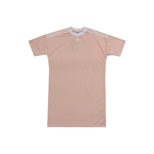 Adidas Originals Короткий рукав Платье Женское Розовое