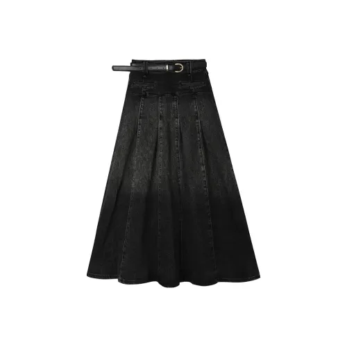 PAPERLLL Denim Long Skirt Women's