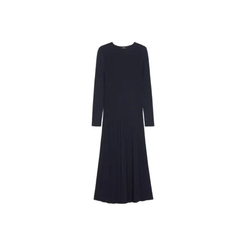 WEEKEND MaxMara Морской синий Женские Длинные Платья с Рукавами