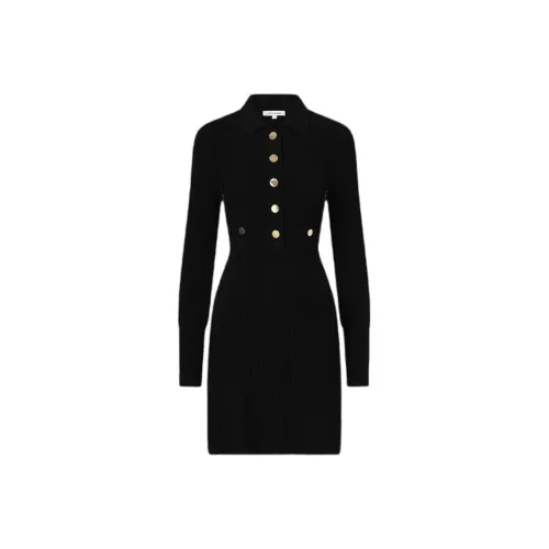 Veronica Beard Длинное платье с длинными рукавами женское черное