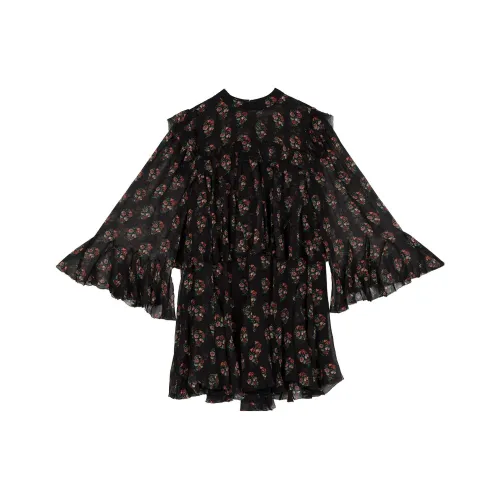 DOEN Черное Женское Длинное Платье с Рукавами