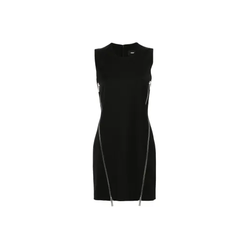 DSQUARED 2 SS24 Sleeveless Dress Women's Black DSQUARED 2 SS24 Без рукавов Платье Женское Черное