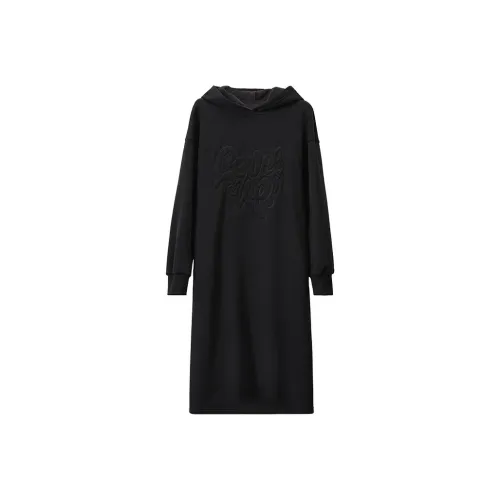 SENTUBILA Длинное платье с длинными рукавами женское черное