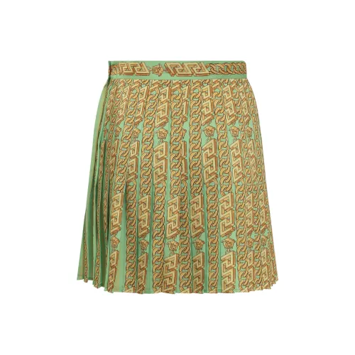 VERSACE Зеленая Женская Повседневная Короткая Юбка
