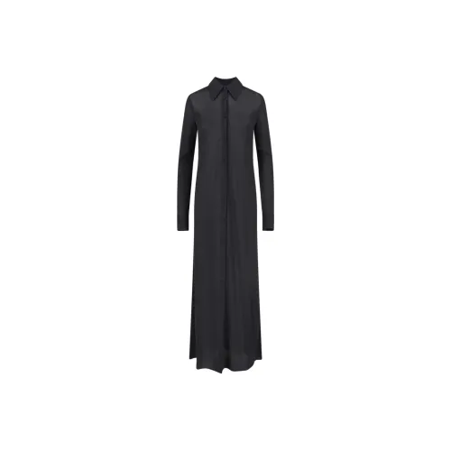 JIL SANDER Длинное платье с длинными рукавами женское черное