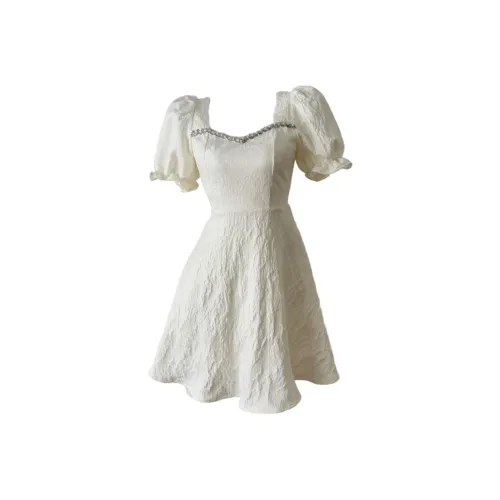 MISSHONEY MH Короткий рукав Платье Женское Абрикосовое