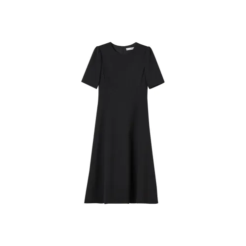 SENTUBILA Короткий рукав Платье Женское Черное