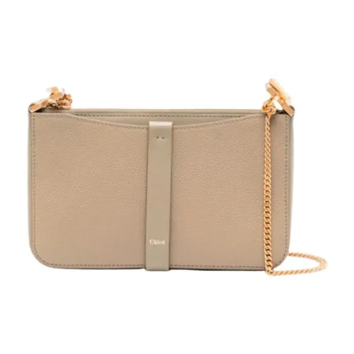 Chloe Marcie Кожа Сумка через плечо Мини Женская Темно-зеленая