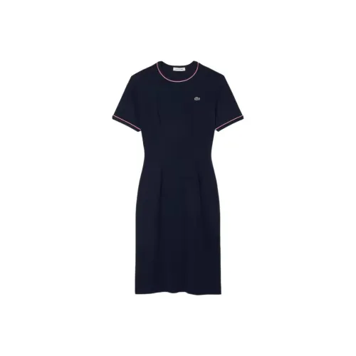 LACOSTE Морской синий Женские Платья с коротким рукавом