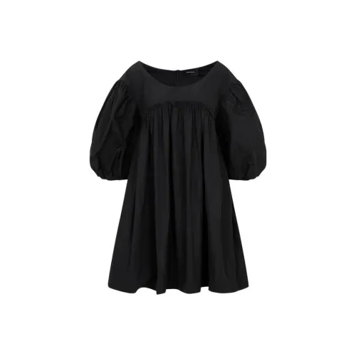 SIMONE ROCHA Черное Женское Короткое Платье с Рукавами