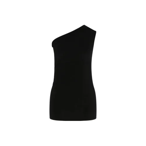 RICK OWENS Черное женское платье без рукавов