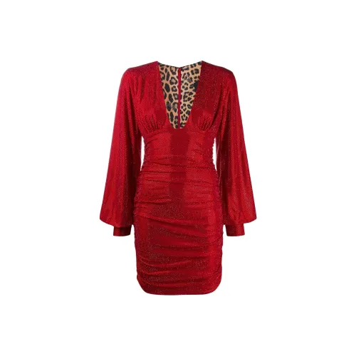 PHILIPP PLEIN Red Женские Длинные Платья с Рукавами