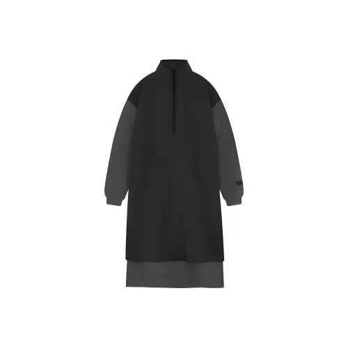 Fear of God Essentials Чернильно-черный/Чернила/Глубокий черный/Глубокий черный Женские Длинные Платья с Рукавами
