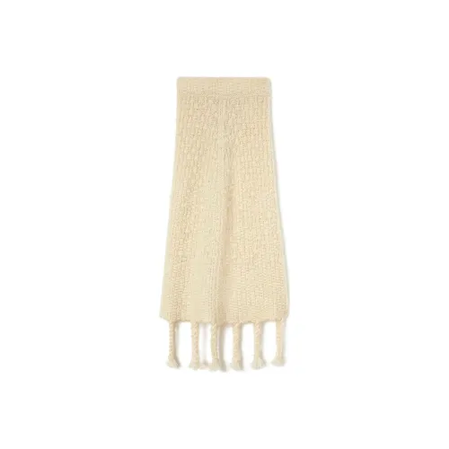 JIL SANDER FW24 KNIT Длинная Юбка Женская Бежевая