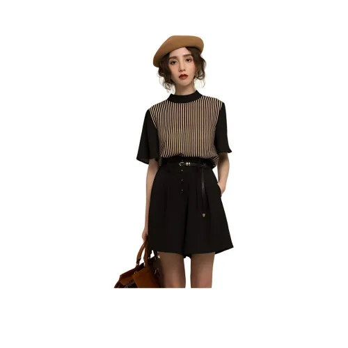 DEAR DEER PUFF Повседневные шорты Женские Черные