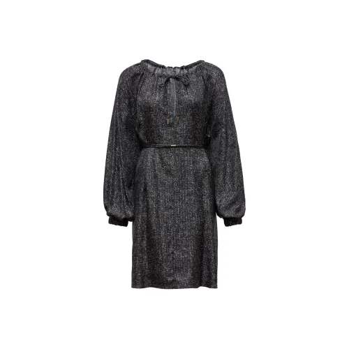 MaxMara Серое Женское Длинное Платье с Рукавами