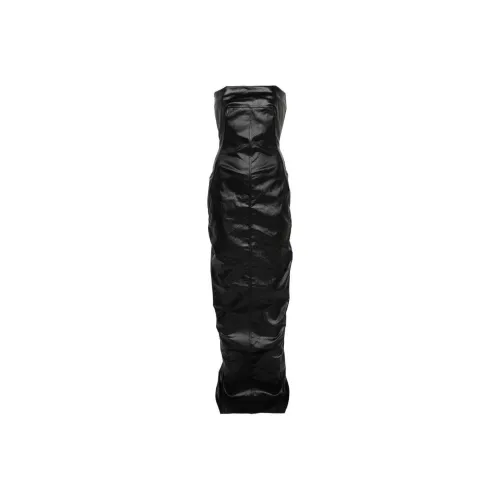 RICK OWENS Черное женское платье без рукавов