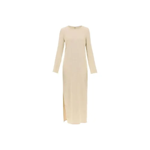 By Malene Birger Бежевые Женские Длинные Платья с Рукавами