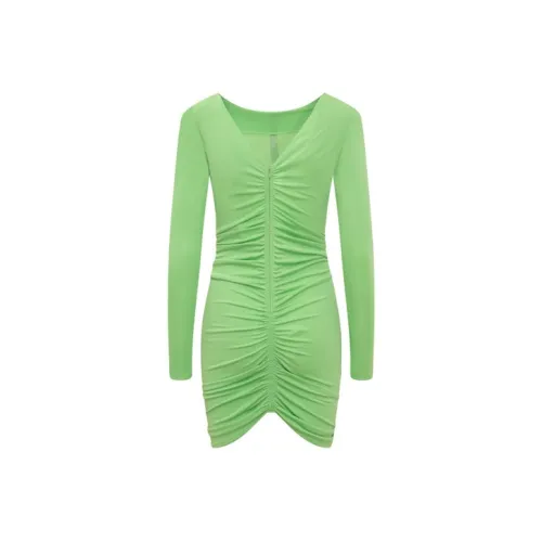 GIVENCHY SS23 Длинное платье с длинными рукавами женское зеленый