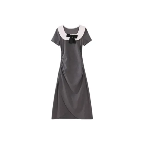 ALXNAN Короткий рукав Платье Женское