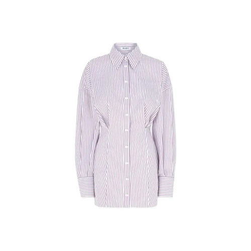 The Attico SS25 Длинное Платье с Длинными Рукавами Женское Белое Фиолетовое