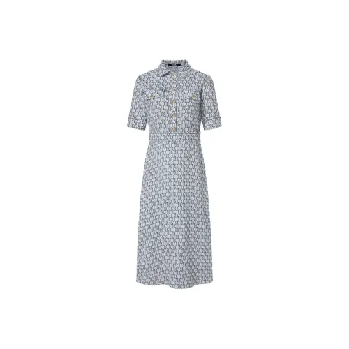 KARL LAGERFELD Короткий рукав Платье Женское Многоцветное