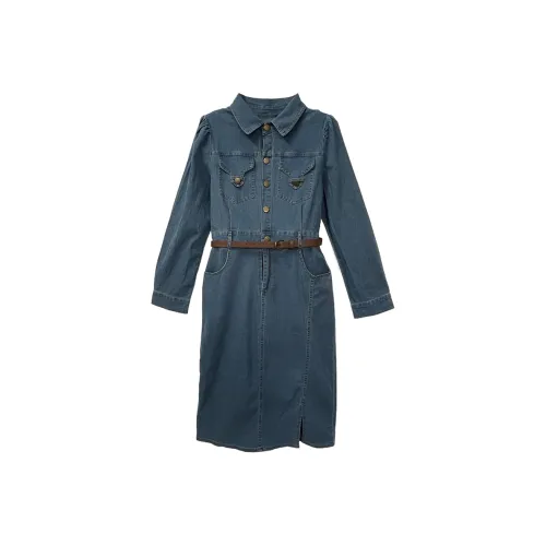 Icicofficial Длинное платье с длинными рукавами женское