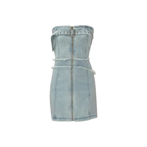 Richie Macie Без рукавов Платье Женское Небесно-голубое