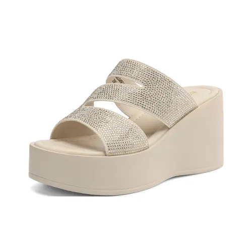 BOERDIQI ПУ (полиуретан) Полиуретан Устойчивый к истиранию Слипоны Женские Бежевый