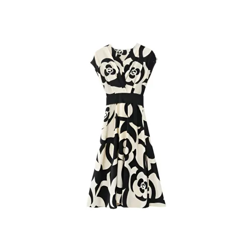 PLANE DRIFT Короткий рукав Платье Женское Черное