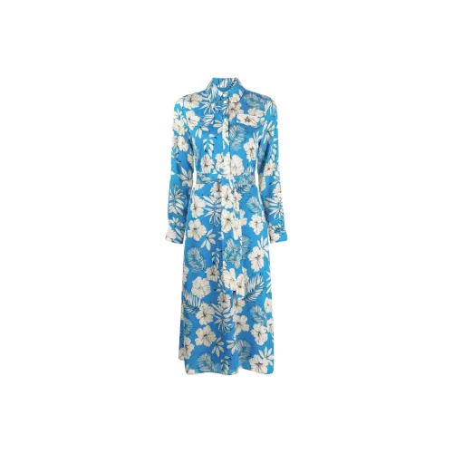PINKO Синий Женские Длинные Платья с Рукавами