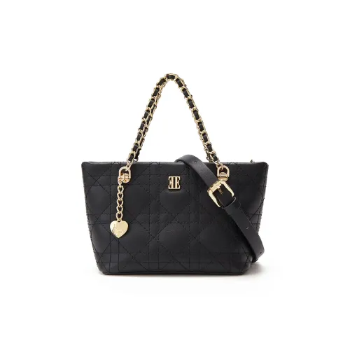 ELLE Коровья кожа Тоут Сумка Женская Черный Белый Бургунди