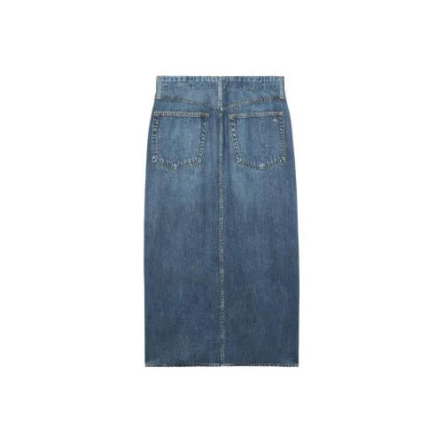 RAG BONE Деним Длинный Юбка Женские Синий