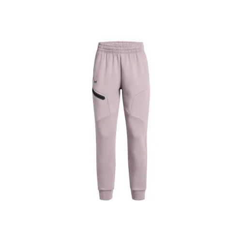 Under Armour Unstoppable UA Вязаные тренировочные штаны женские светло-розовые