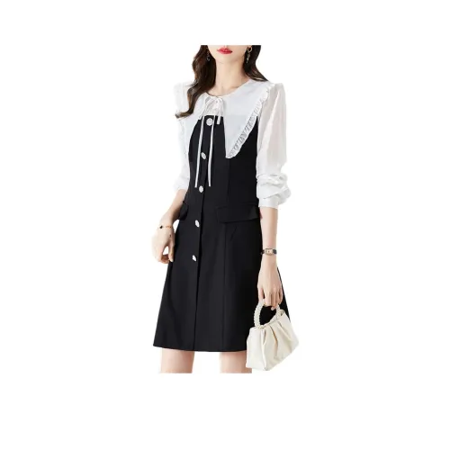 TERRE BLEUE Длинное платье с длинными рукавами женское