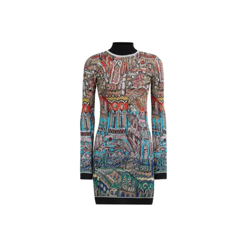 Missoni Многоцветные Женские Длинные Платья с Рукавами