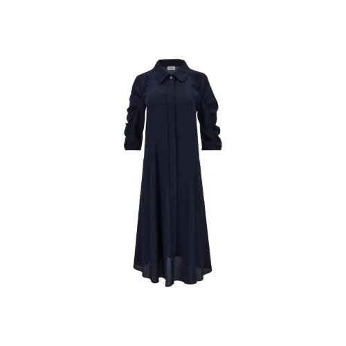 Ferragamo Blue Женские Длинные Рукава Платья