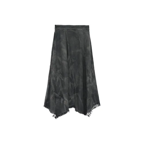 IT'Real SS25 Denim Long Skirt Women's Dark Gray IT'Real SS25 Деним Длинная Юбка Женская Темно-Серый